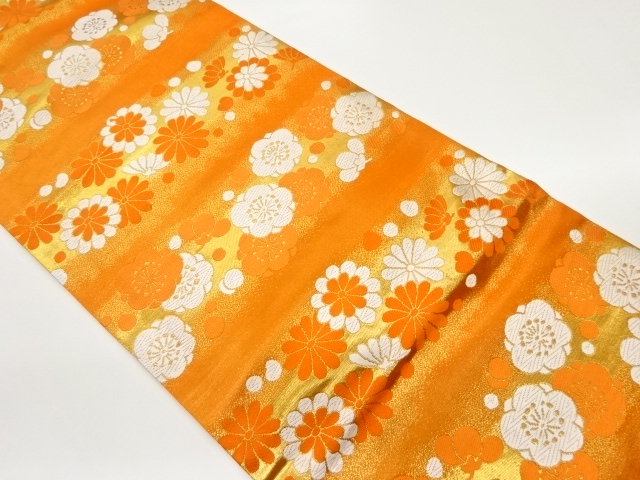 JAPANESE NAGOYA OBI / WOVEN KIKU